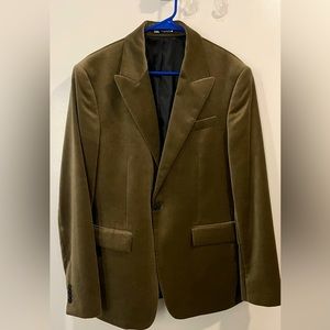 Men’s Zara Velvet Green suit Jacket/Blazer US size 40